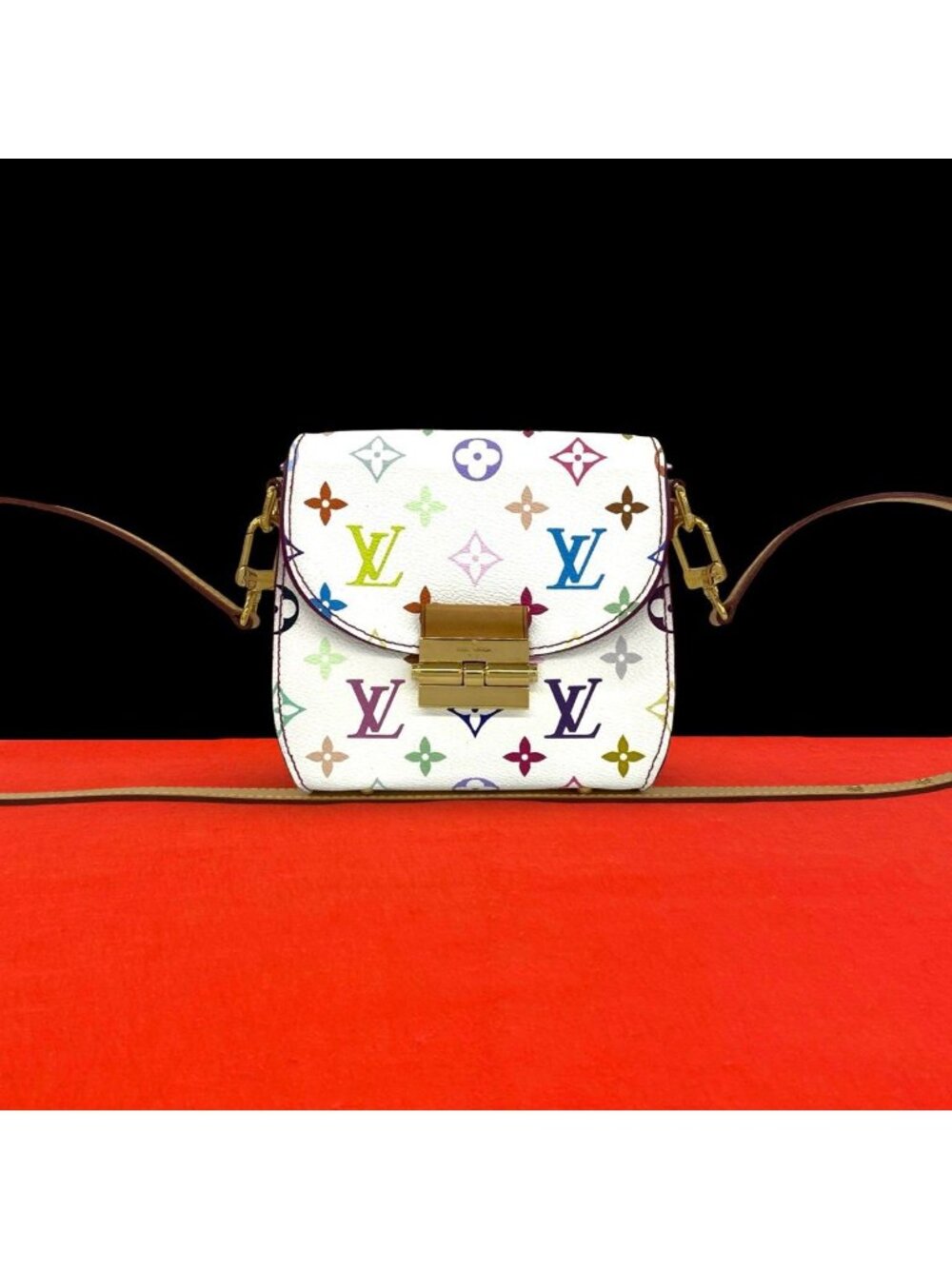 Louis Vuitton Heart Breaker Monogram Multicolor Leather Mini Shoulder Bag White